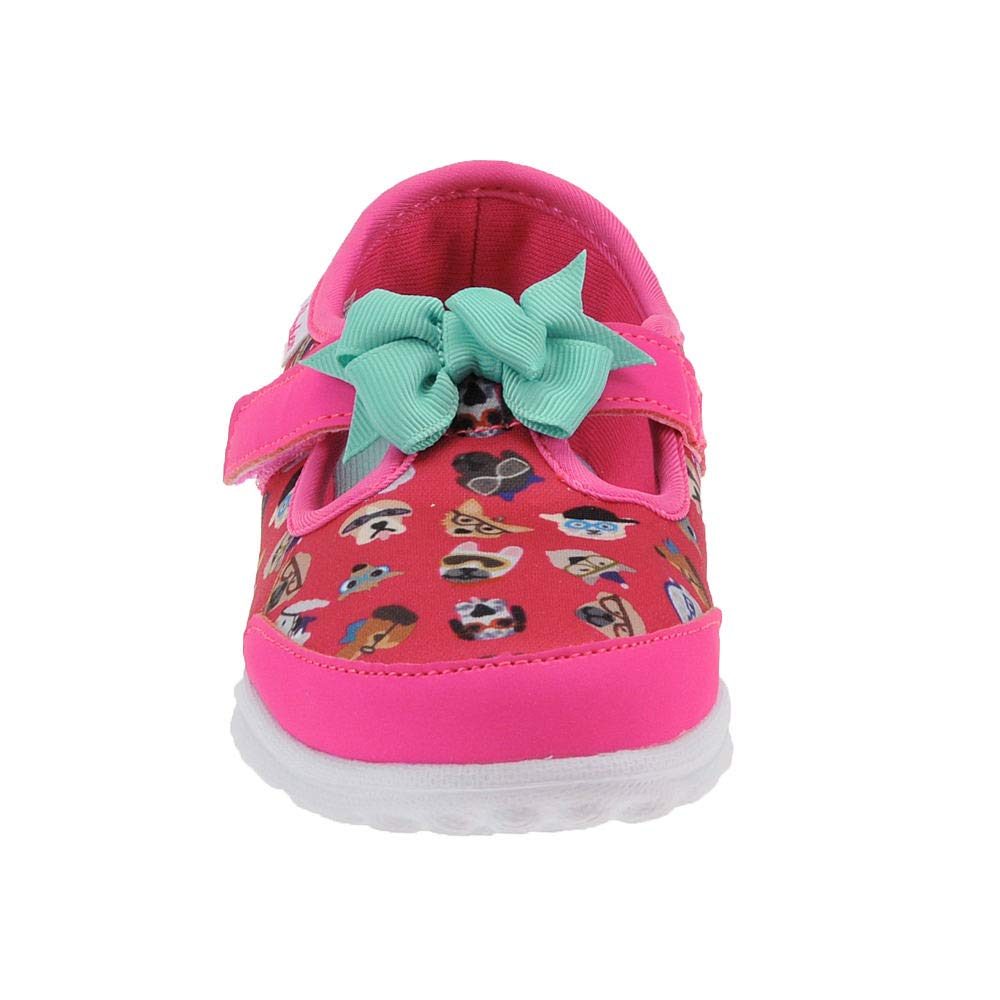Skechers 81141N Girl's Go Walk Bow Wow Sneakers, Hot Pink/Multi, Size 3 ...