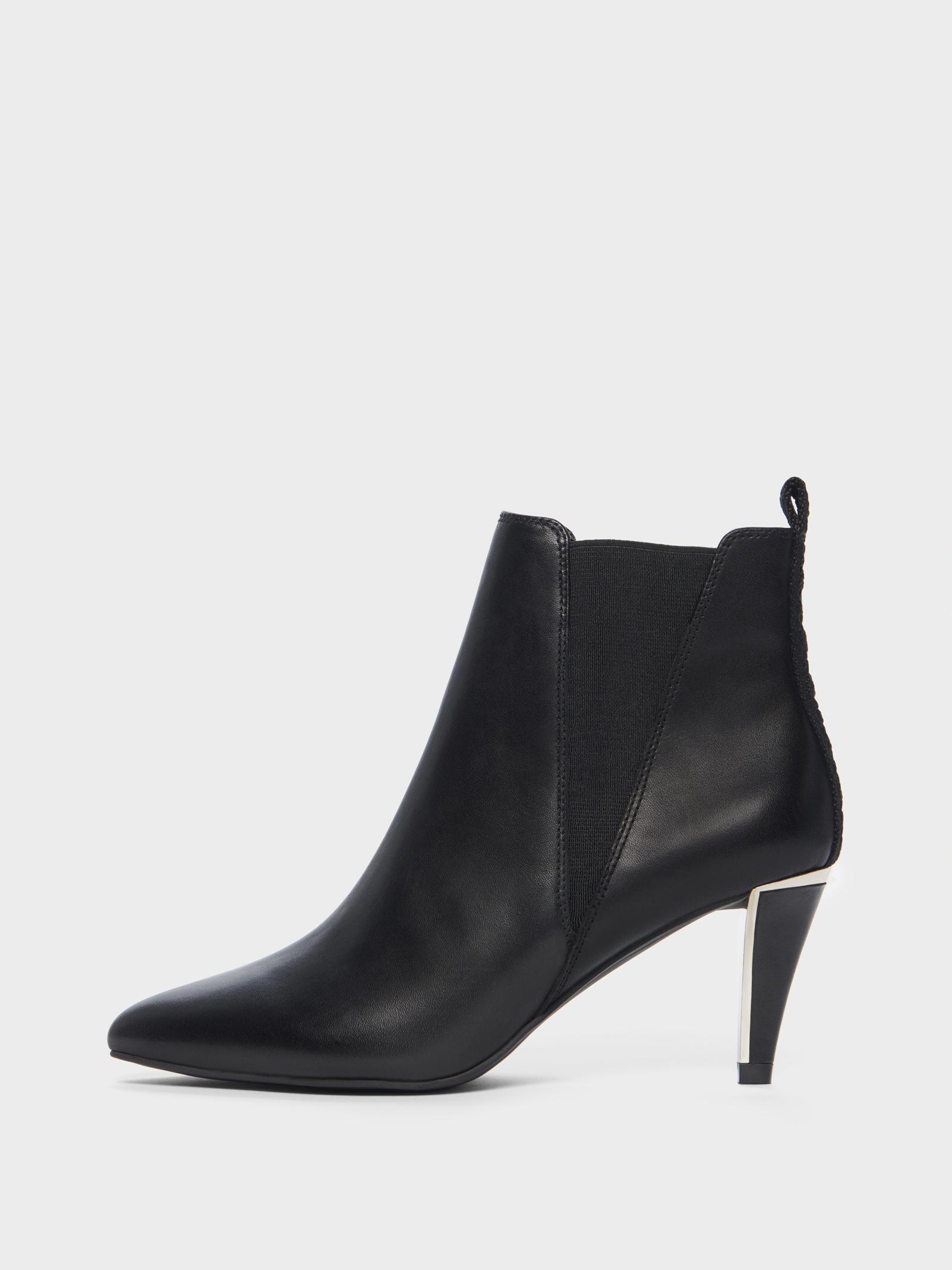 DKNY Womens Alani Suede Closed Toe Ankle Fashion Boots, Black Leather ...
