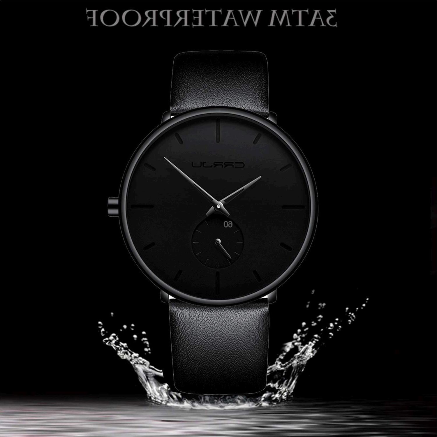 black minimalist watches for men