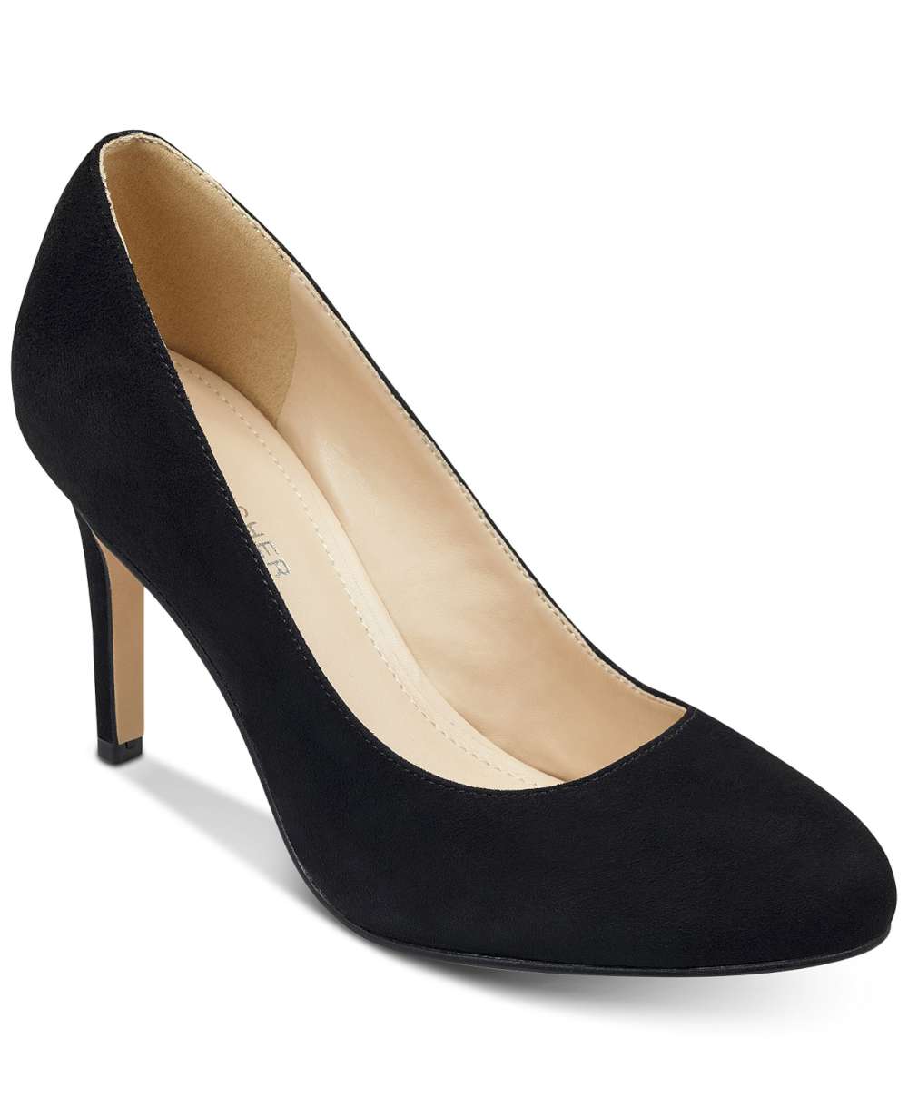 Marc Fisher Womens Chris2 Leather Round Toe Classic Pumps, Black, Size ...