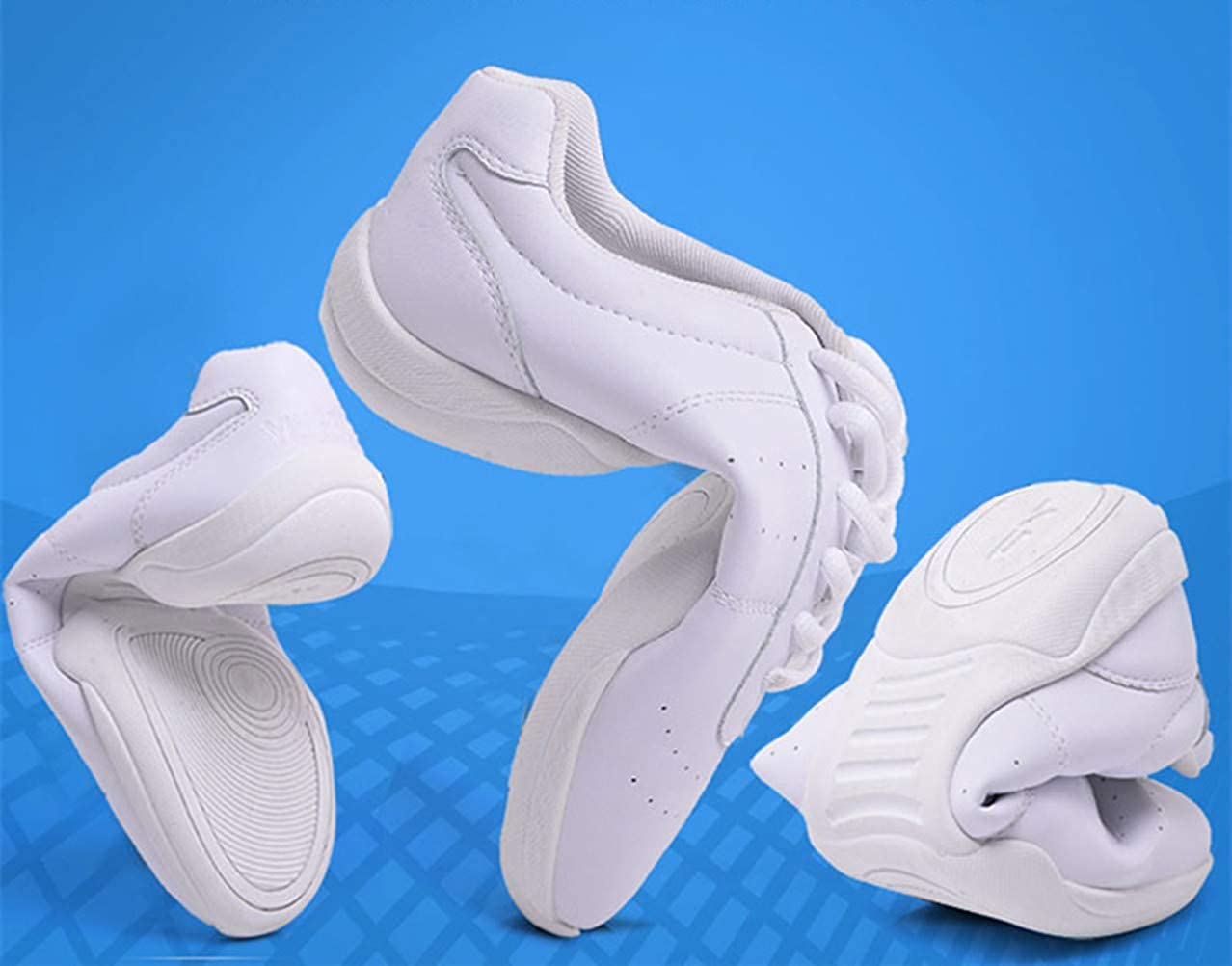DADAWEN Adult & Youth White Cheerleading Shoe Athletic DADAWEN Adult & Youth White Cheerleading Shoe Athletic