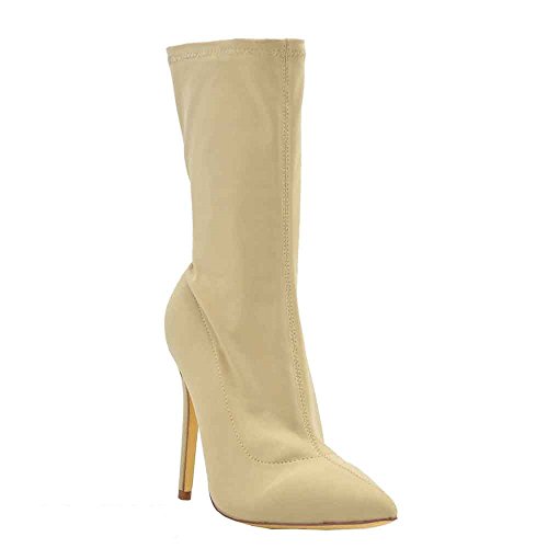 taupe pointed heels