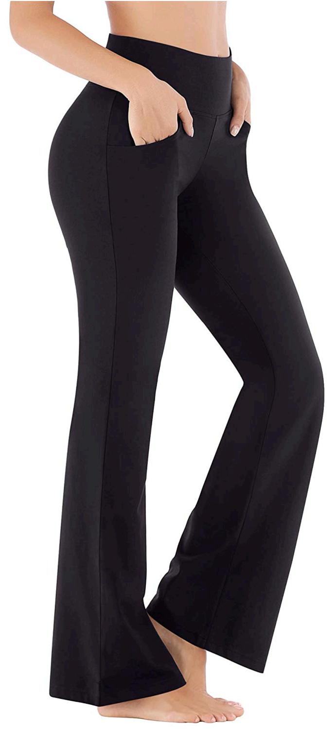Keolorn High Waist Bootcut Yoga Pants for Women with Tummy Control