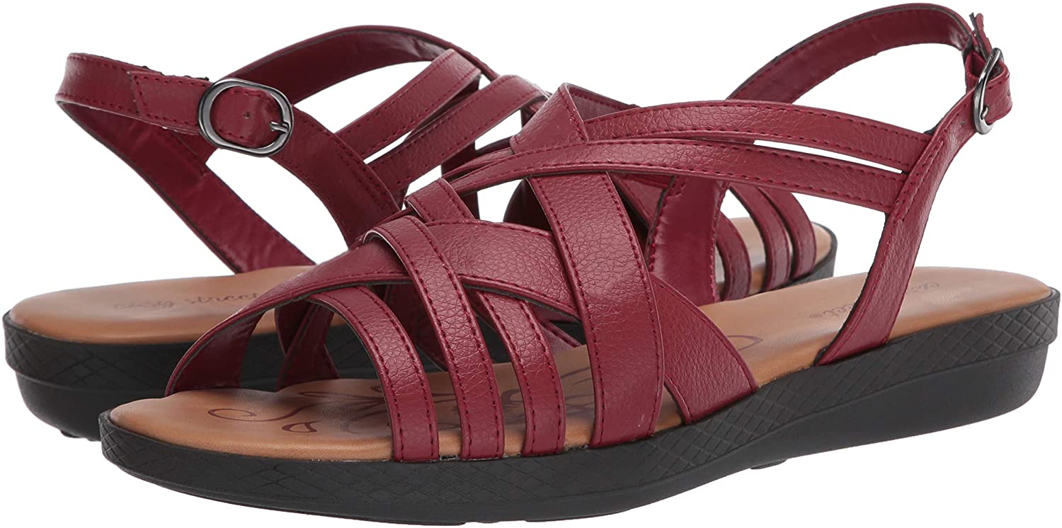 Easy Street Women's Flat Sandal, Red, Size 8.0 gL7k | eBay