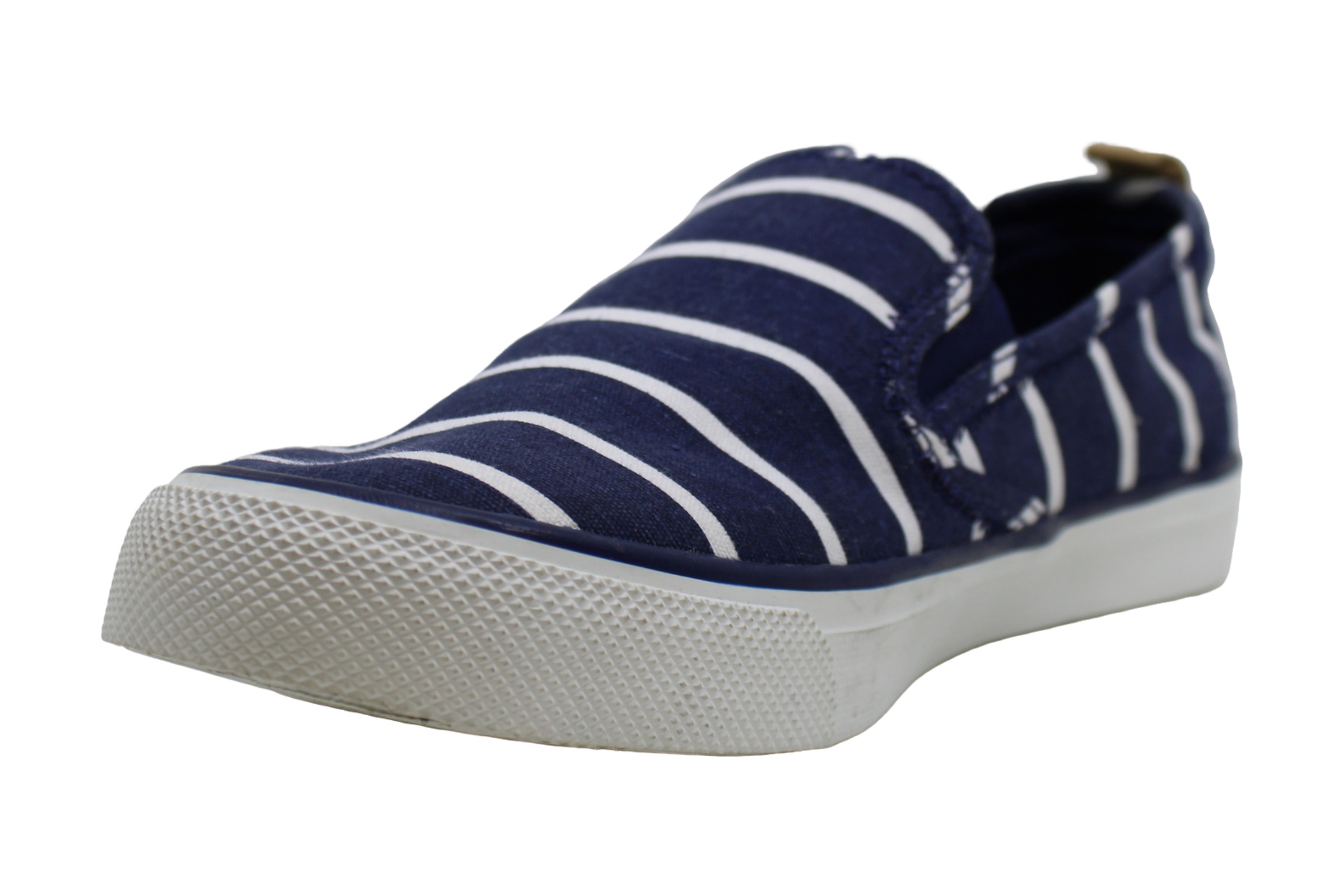 Sperry Womens seaside canvas Fabric Low Top Slip On, Navy/white, Size 6 ...