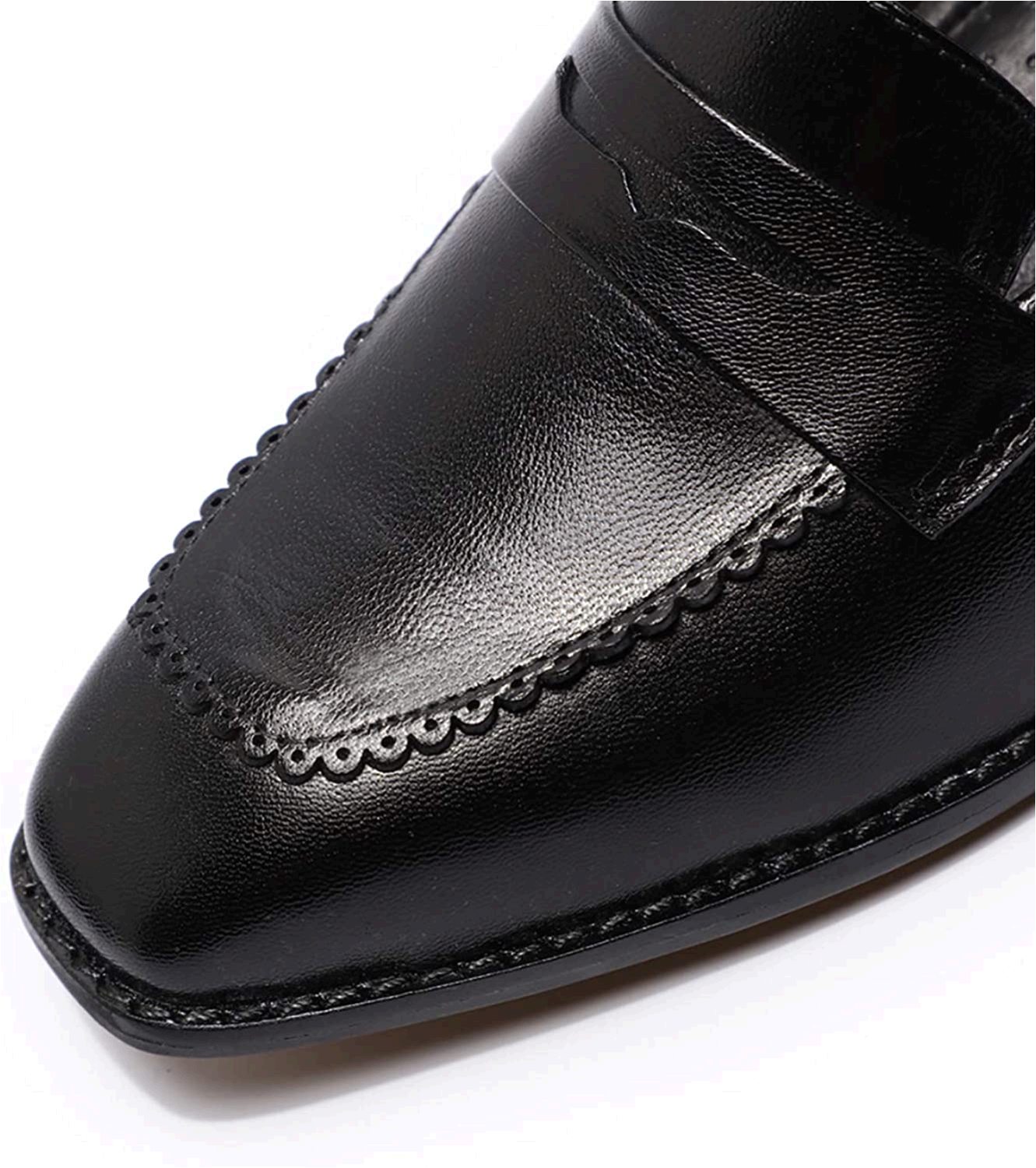 Mona flying Women�s Leather Penny Loafer Casual Flat Shoes