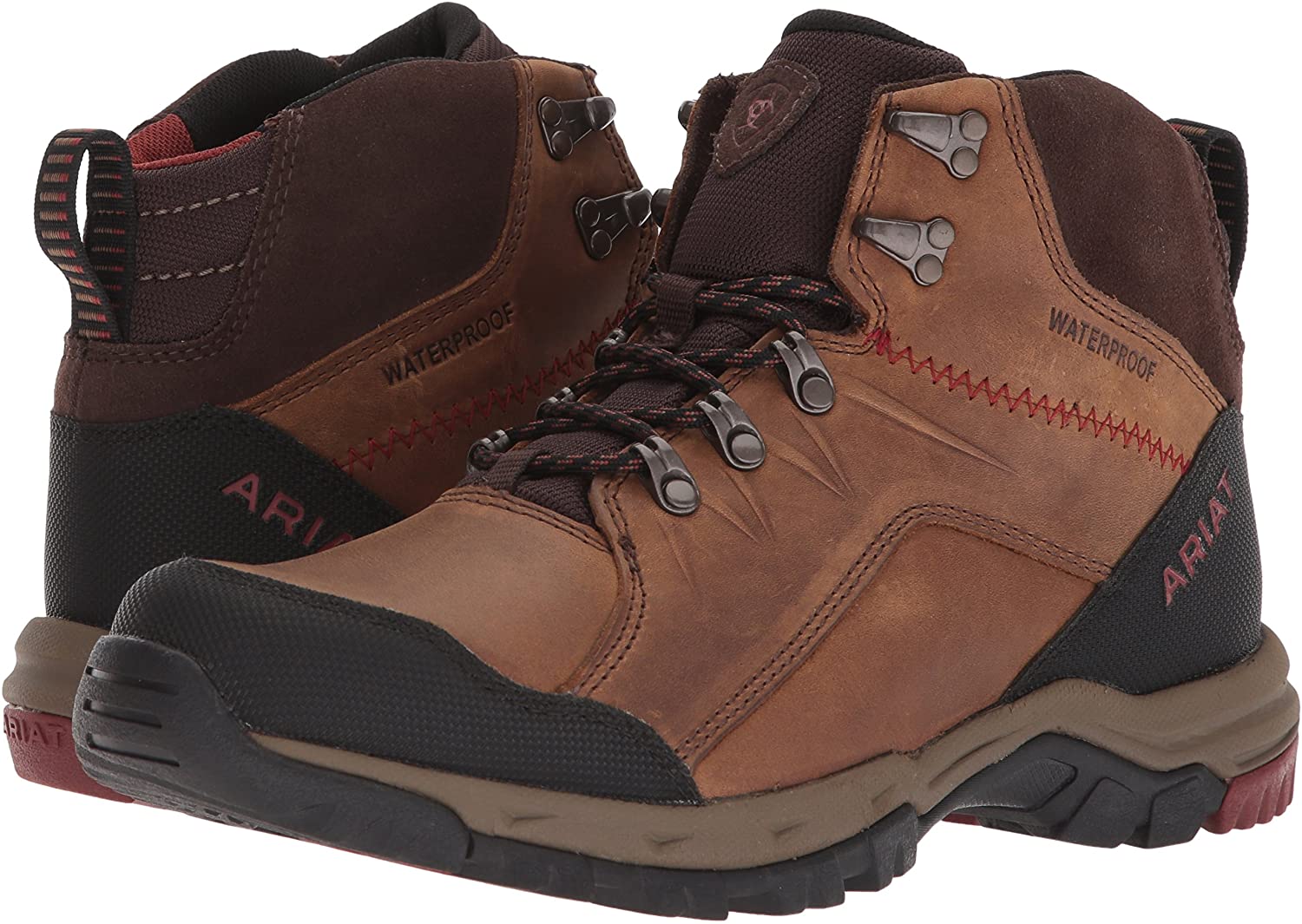 ARIAT Men's Skyline Mid H2O Walking Shoe, Distressed Brown, Size 11.0