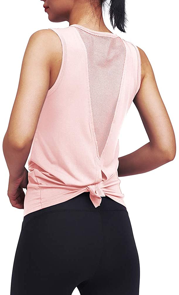 Mippo Women�s Sexy Workout Tank Tops Muscle Mesh Shirts