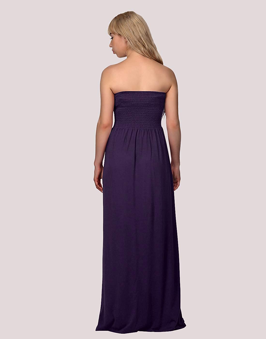 HDE Women's Strapless Maxi Dress Plus Size Tube Top Long, Purple, Size Small NAC eBay