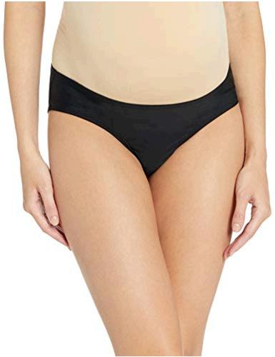 Black Motherhood Maternity Womens Maternity Basic Swim Bikini Bottom Large