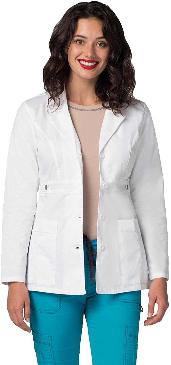 Adar PopStretch Lab Coat for Women 28" TabWaist Lab, White, Size XXSmall 55 eBay