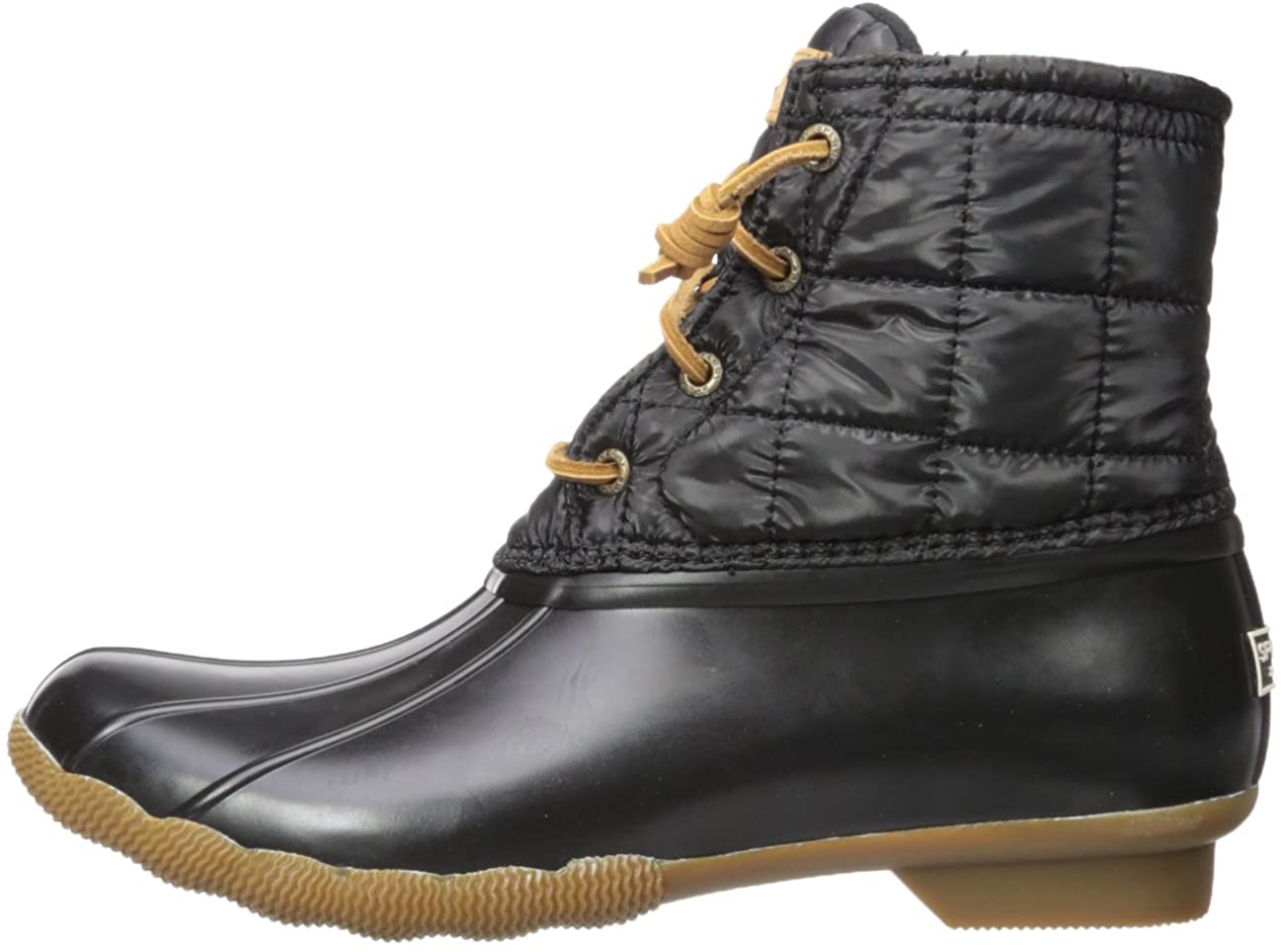black sperry rain boots