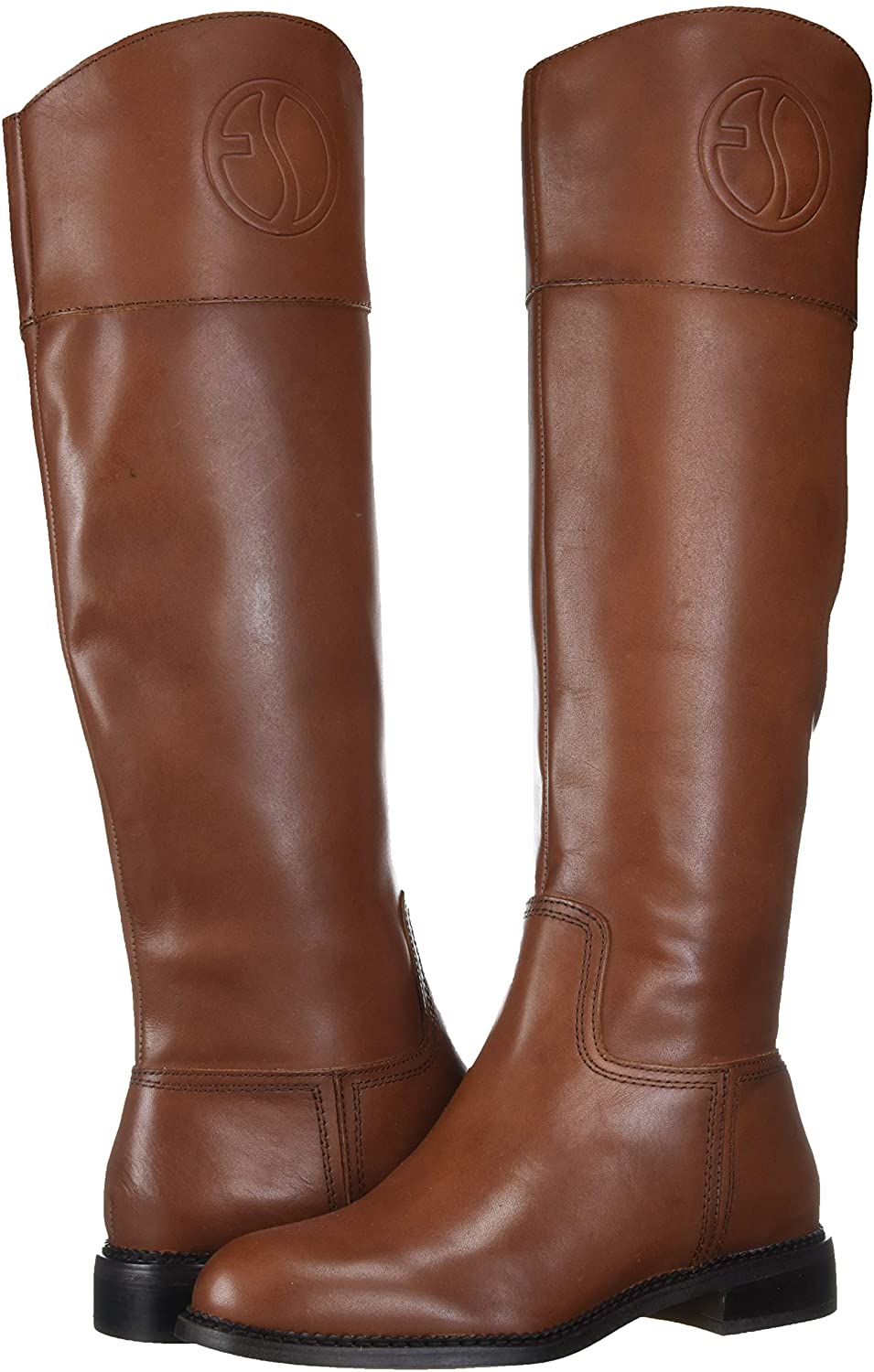 wide calf leather boots size 8.5