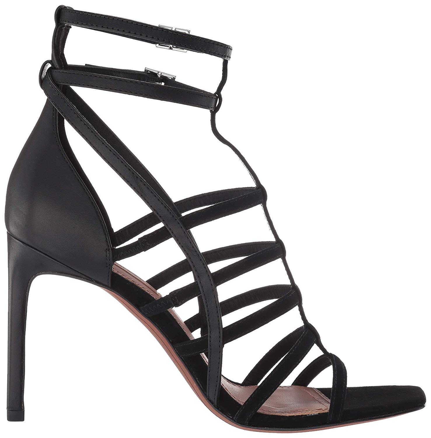 bcbg black heels with ankle strap