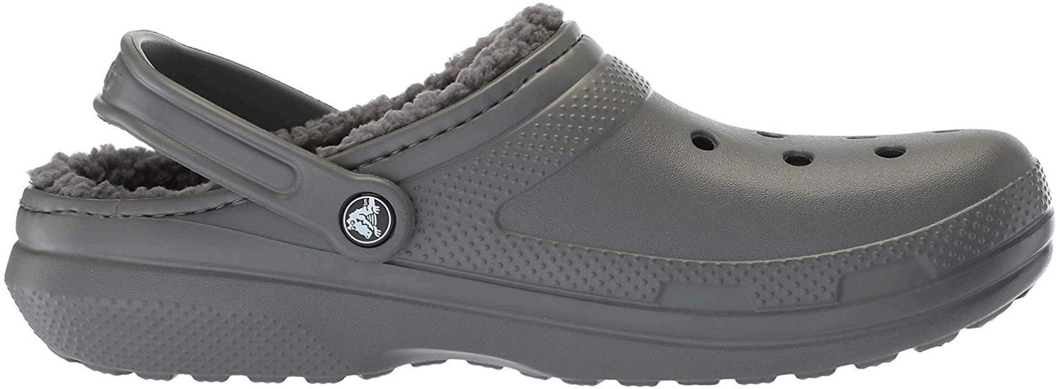 mens grey lined crocs