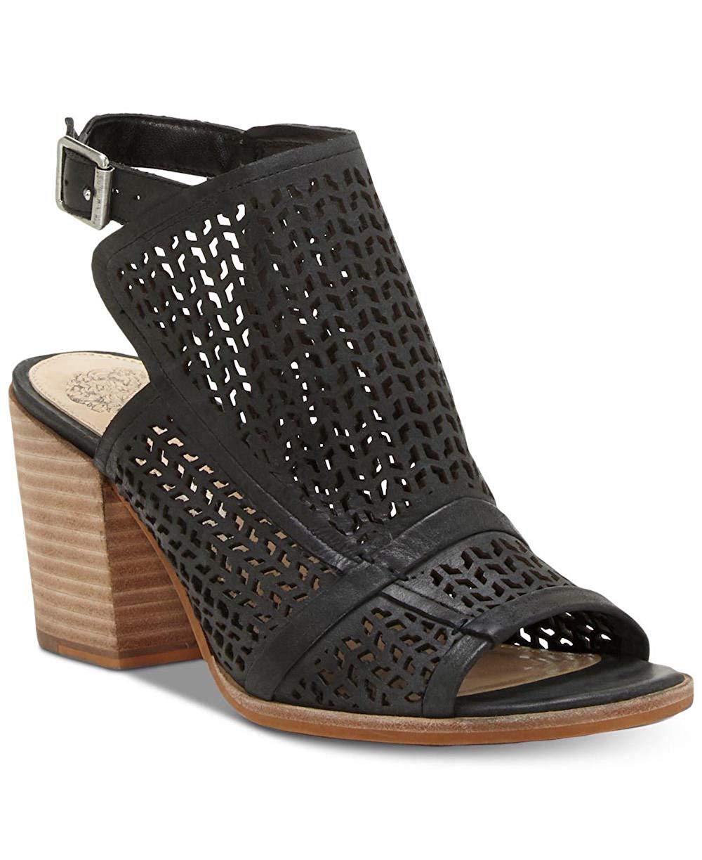 Vince Camuto Womens Lendia Leather Open Toe Casual Mule Sandals, Black ...