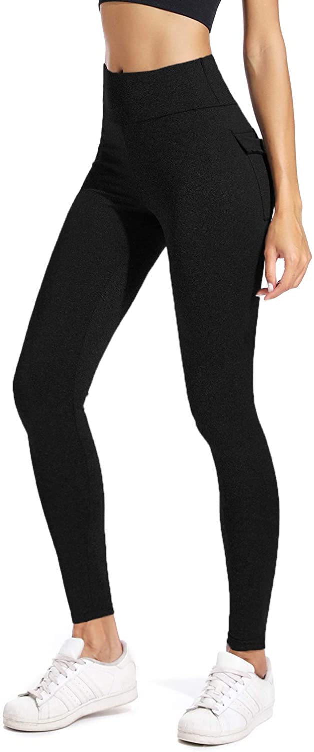 FITTOO Women's High Waisted Bottom Scrunch Leggings Ruched