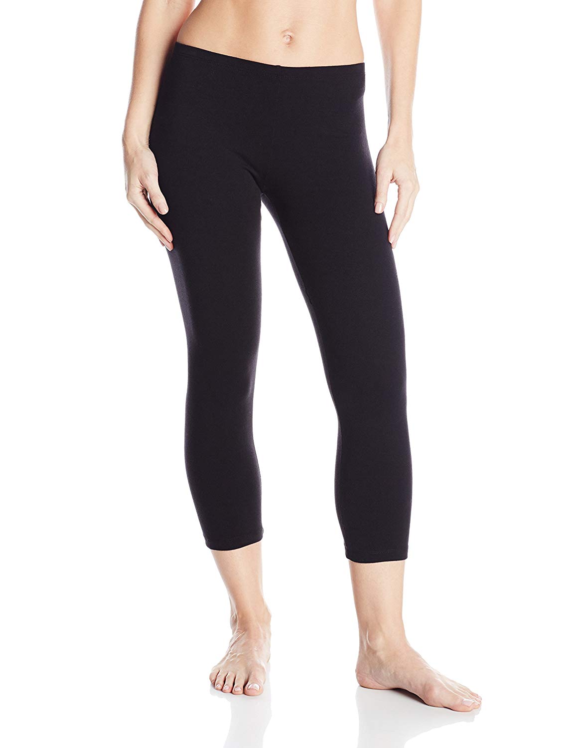 No nonsense Women's Cotton Capri Leggings, Black, Large, Black, Size 2.0 vIgB | eBay
