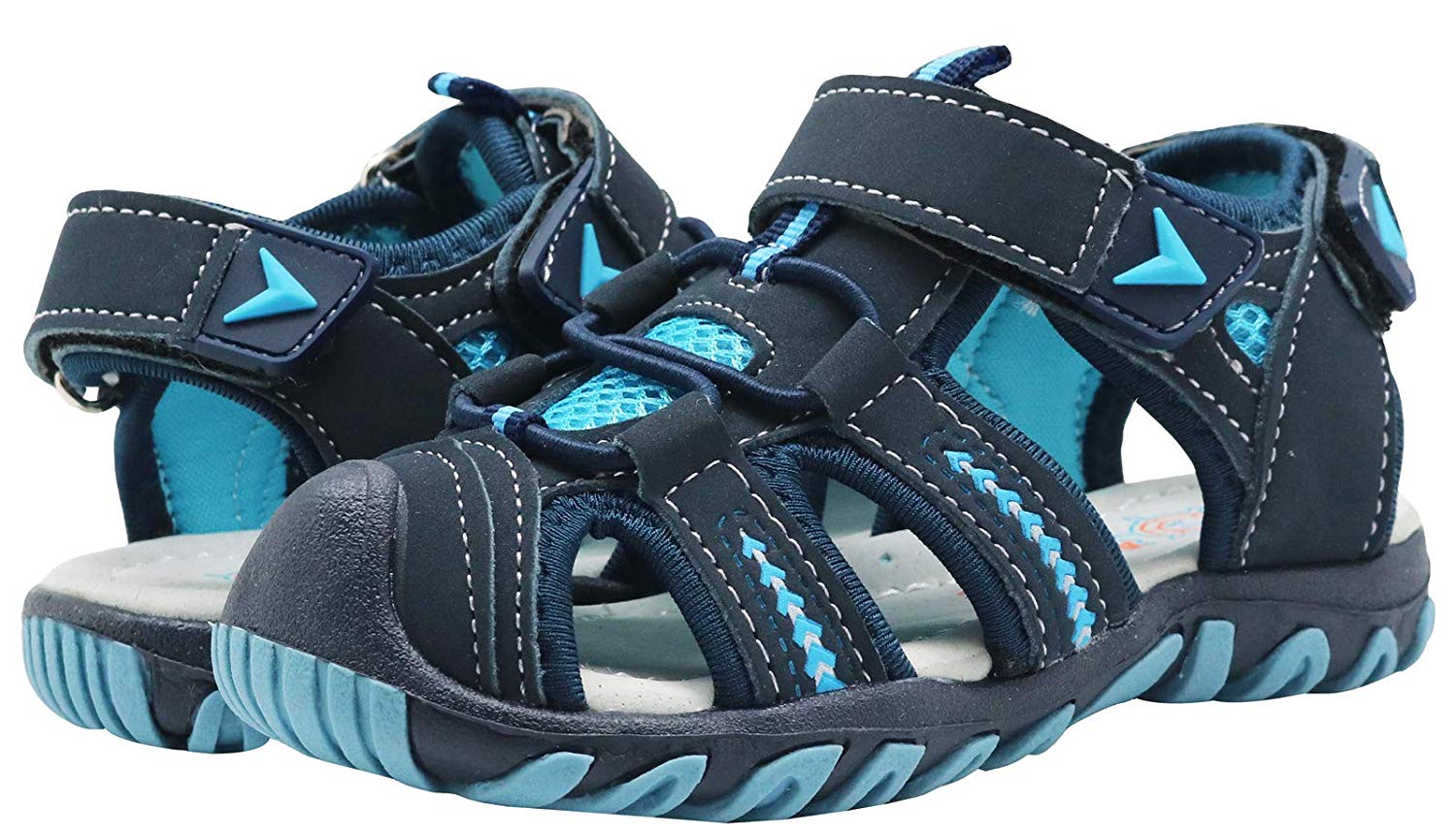 Apakowa Kid's Boy's Soft Sole Close Toe Sport Beach Sandals, Blue, Size ...