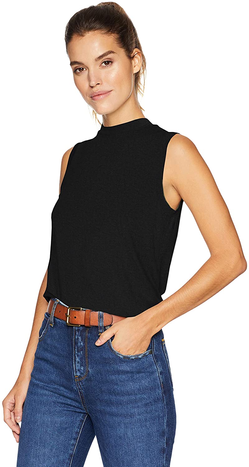 Download Daily Ritual Women's Jersey Sleeveless Boxy Mock-Neck ...