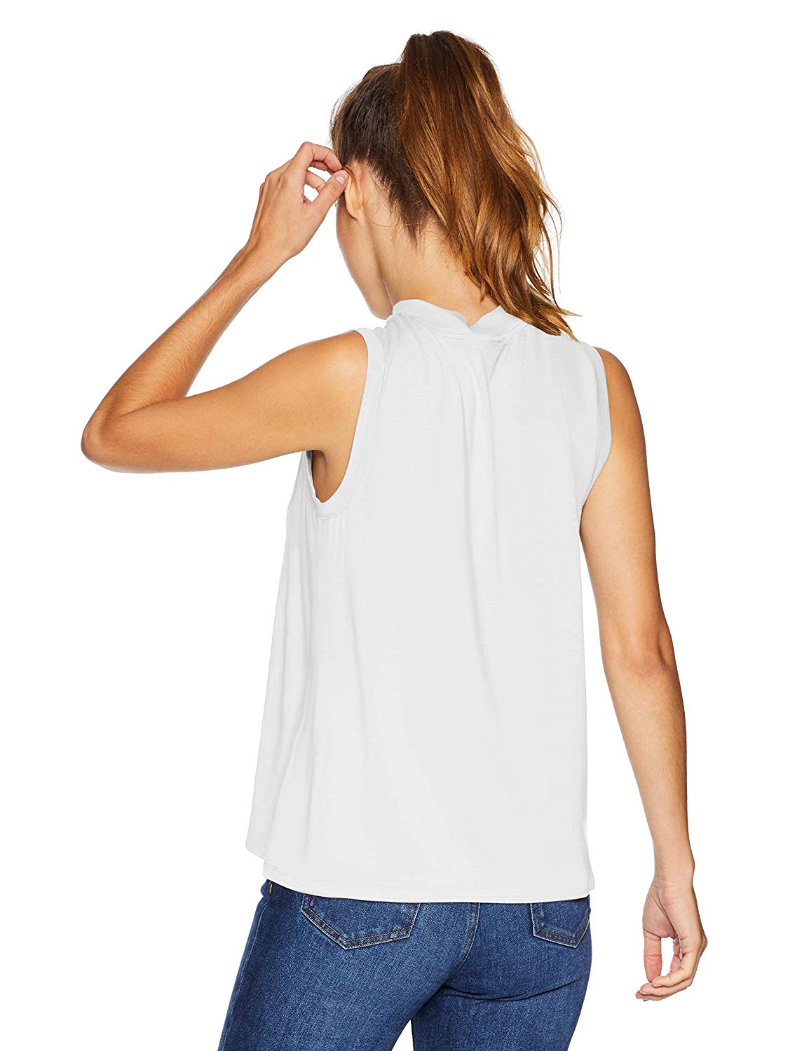 Download Daily Ritual Women's Jersey Sleeveless Boxy Mock-Neck ...