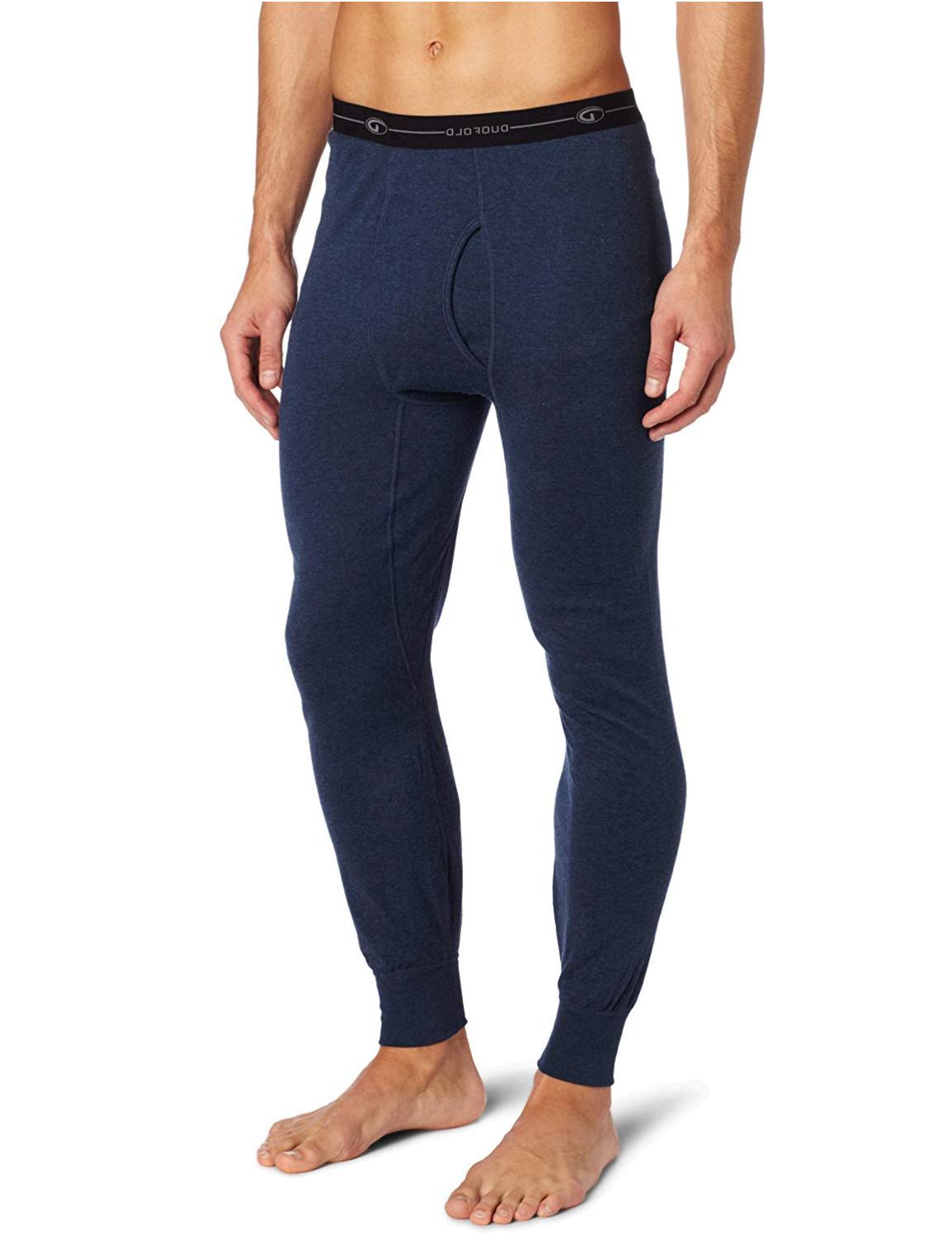 Duofold Men's Mid Weight Double Layer Thermal Pant, Blue, Blue Jean ...