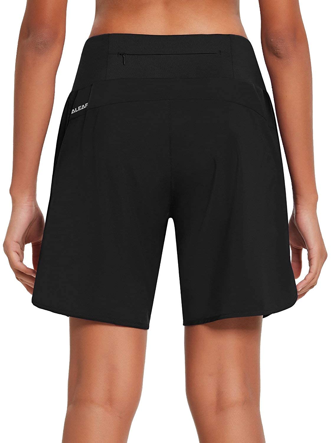 BALEAF Men's 7 Inches Athletic Running Shorts Quick Dry Mesh Liner Zip  Pocket L