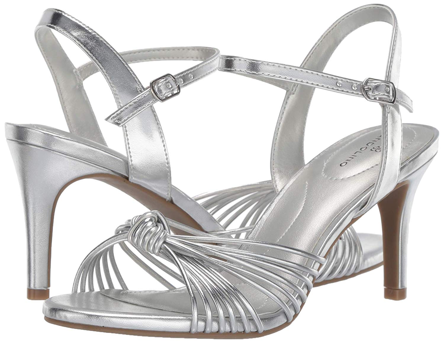 ankle strap sandals silver