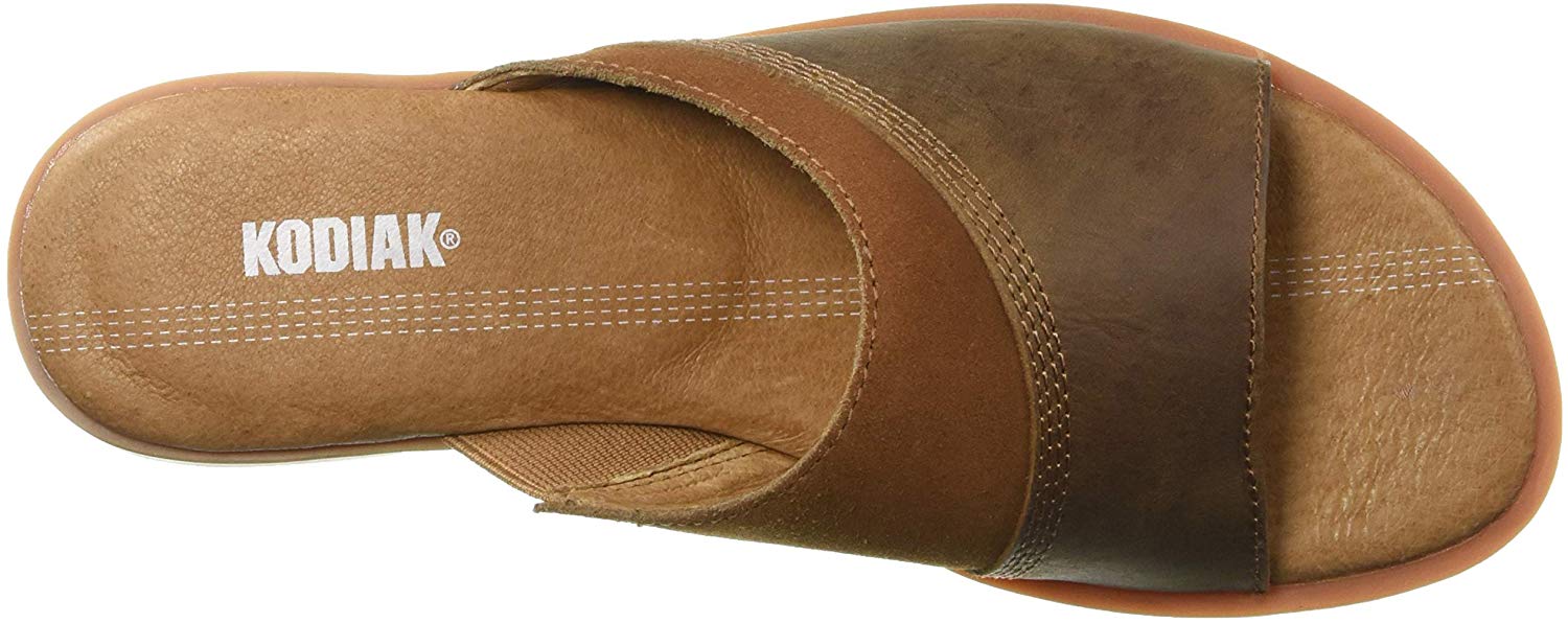 Kodiak Women's Shoes Alexi Leather Open Toe Casual, Wheat Traction