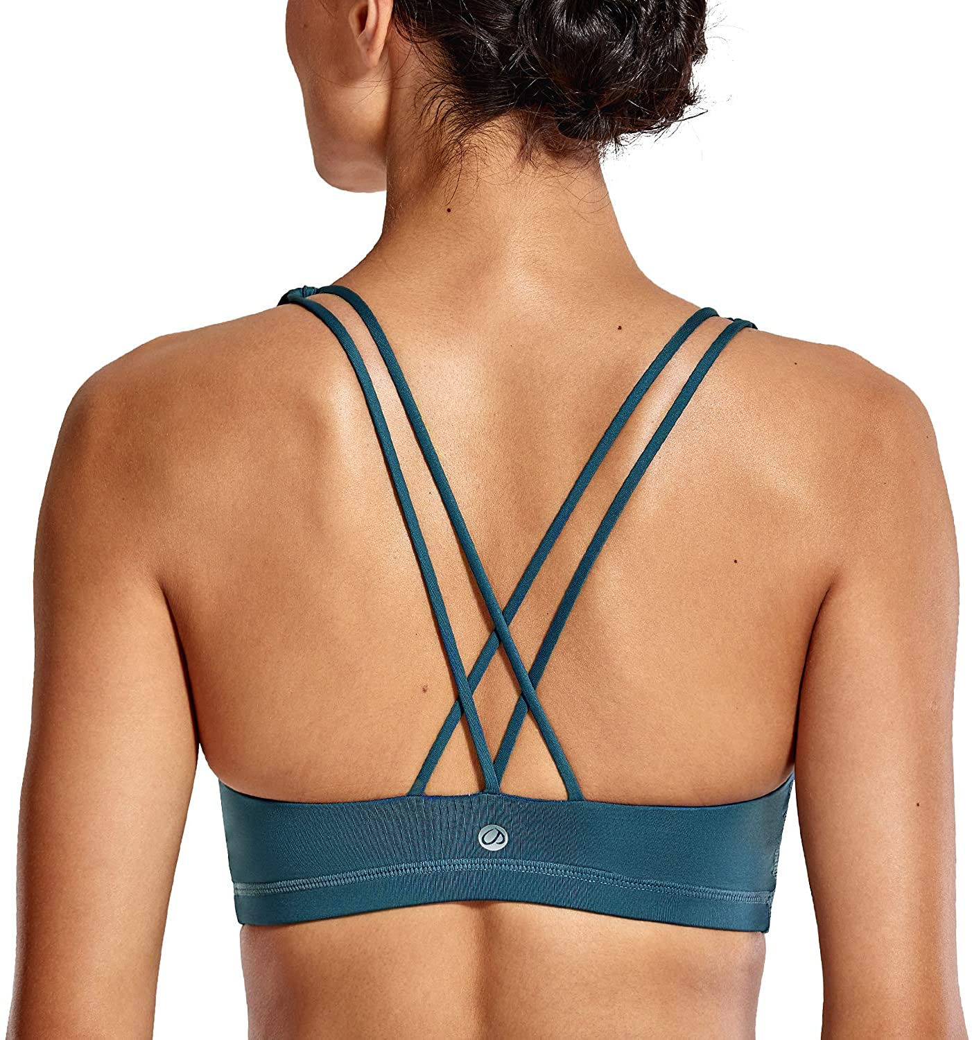 CRZ YOGA Women's Light Support Cross Back Wirefree Removable