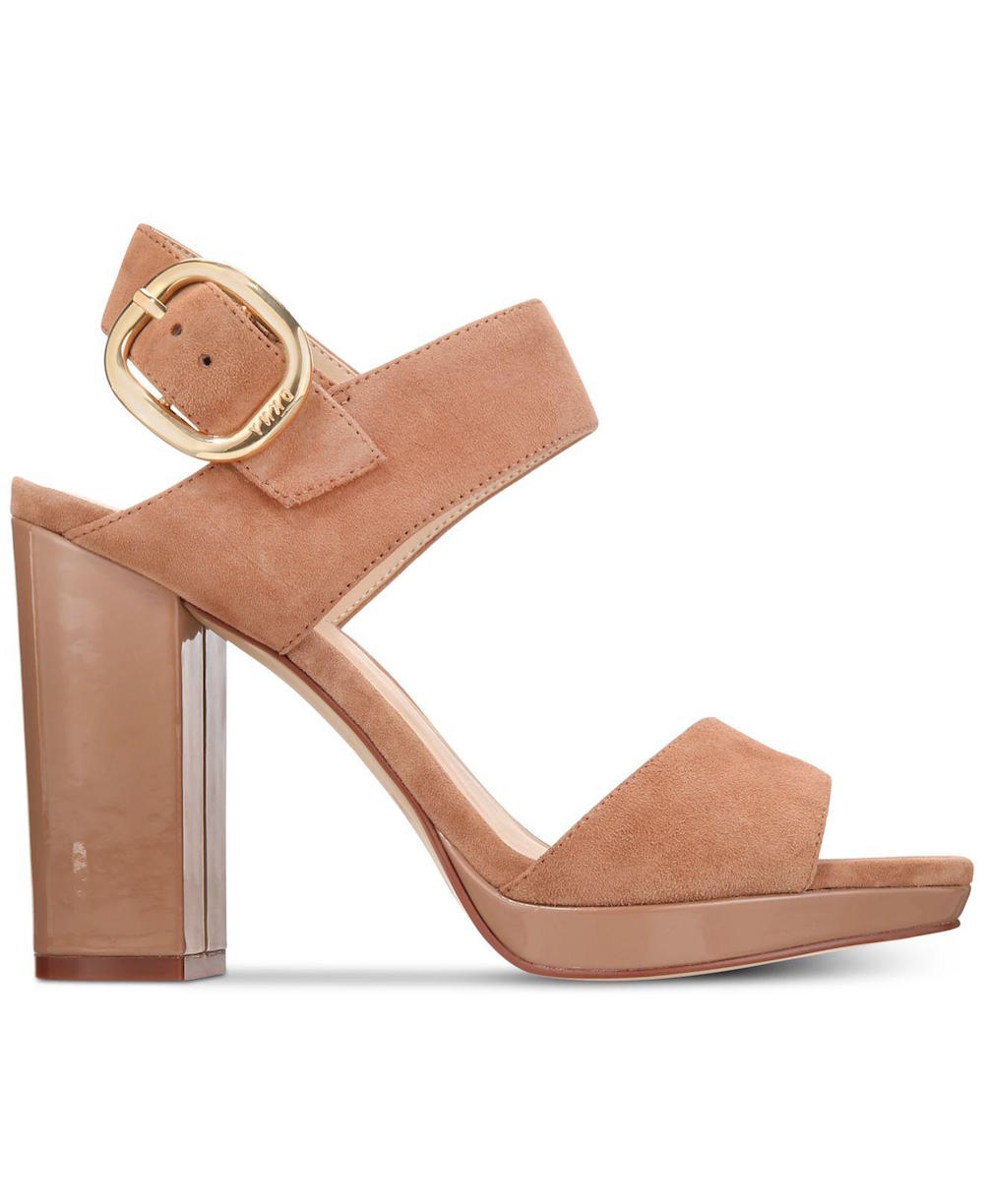DKNY Womens Bell Leather Open Toe Casual Slingback Sandals, walnut, Size 7.5 RuQ | eBay