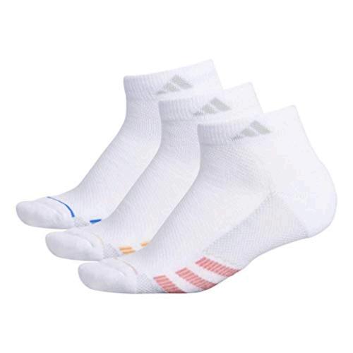 adidas Women's Climacool Superlite Low Cut Socks (3 Pack), Orange, Size