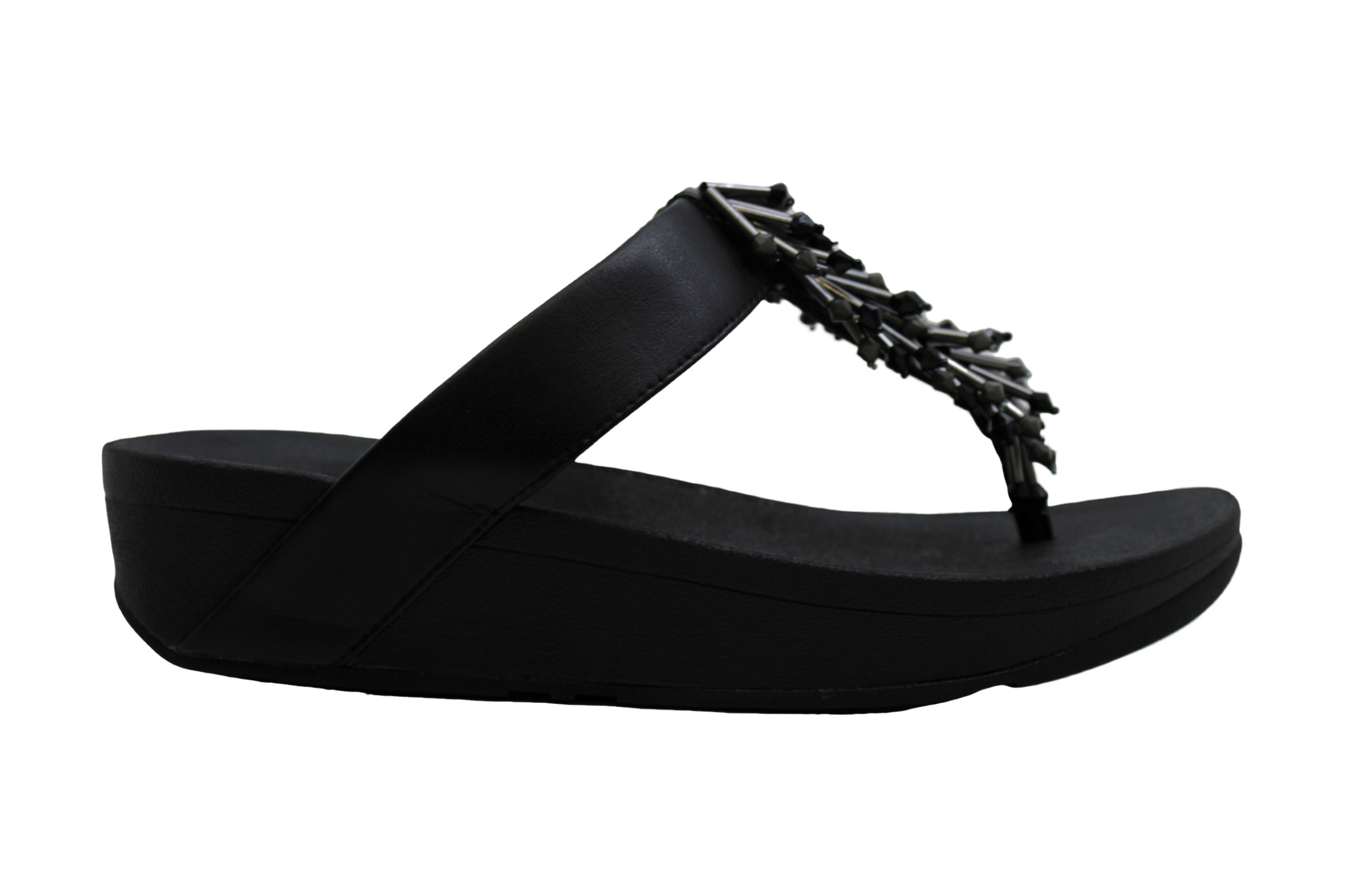 FitFlop Womens Jive Treasure Open Toe Casual T-Strap Sandals, Black, Size 8.0 xj | eBay