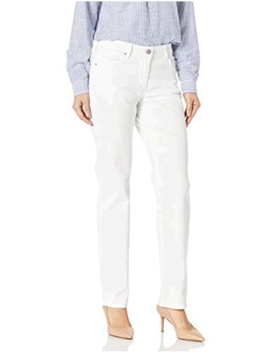LEE Women's Size Tall Relaxed Fit Straight Leg Jean, Pure White, Size ...