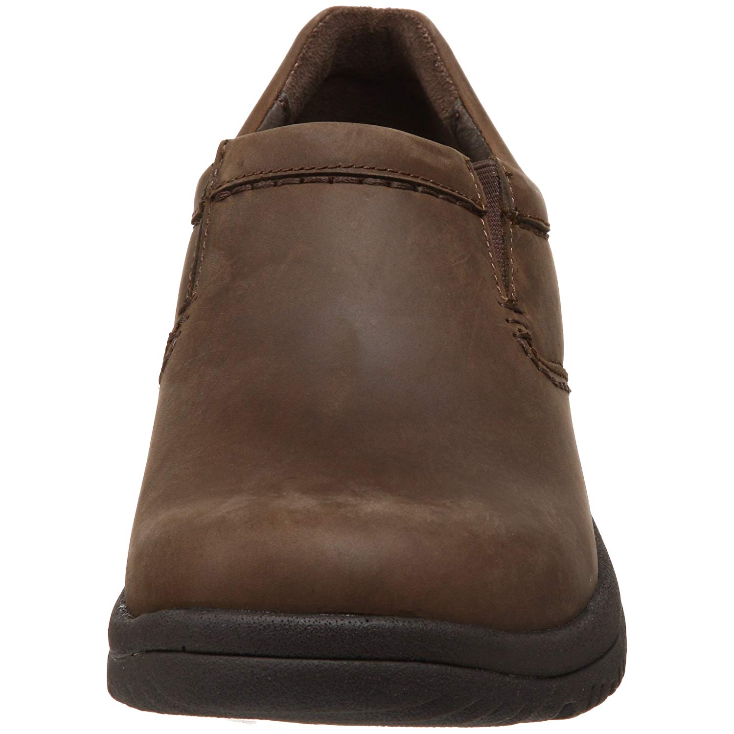 mens leather slip on clogs