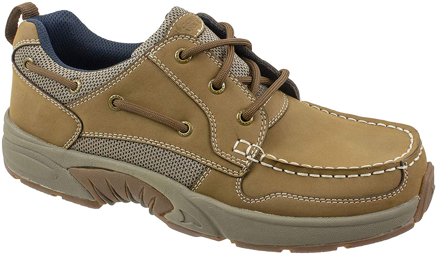 Rugged Shark Men's AXIS Boat Shoe, Premium Leather, Comfort, Tan, Size ...