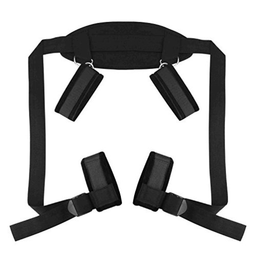 Bdsms Bed Restraints Kit Wrist Thigh Leg Restraint System Black Size 