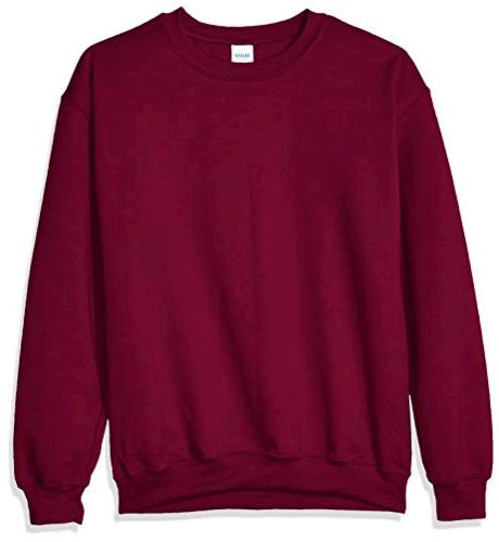 maroon crewneck sweatshirt