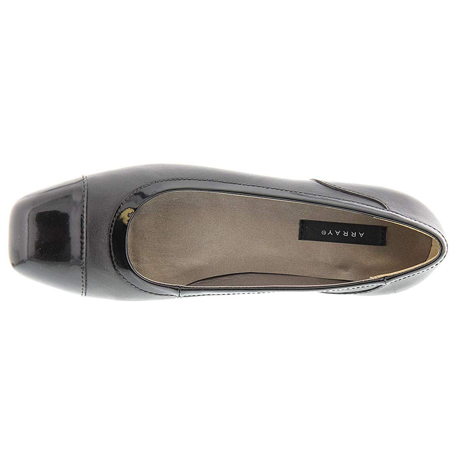 black cap toe ballet flats