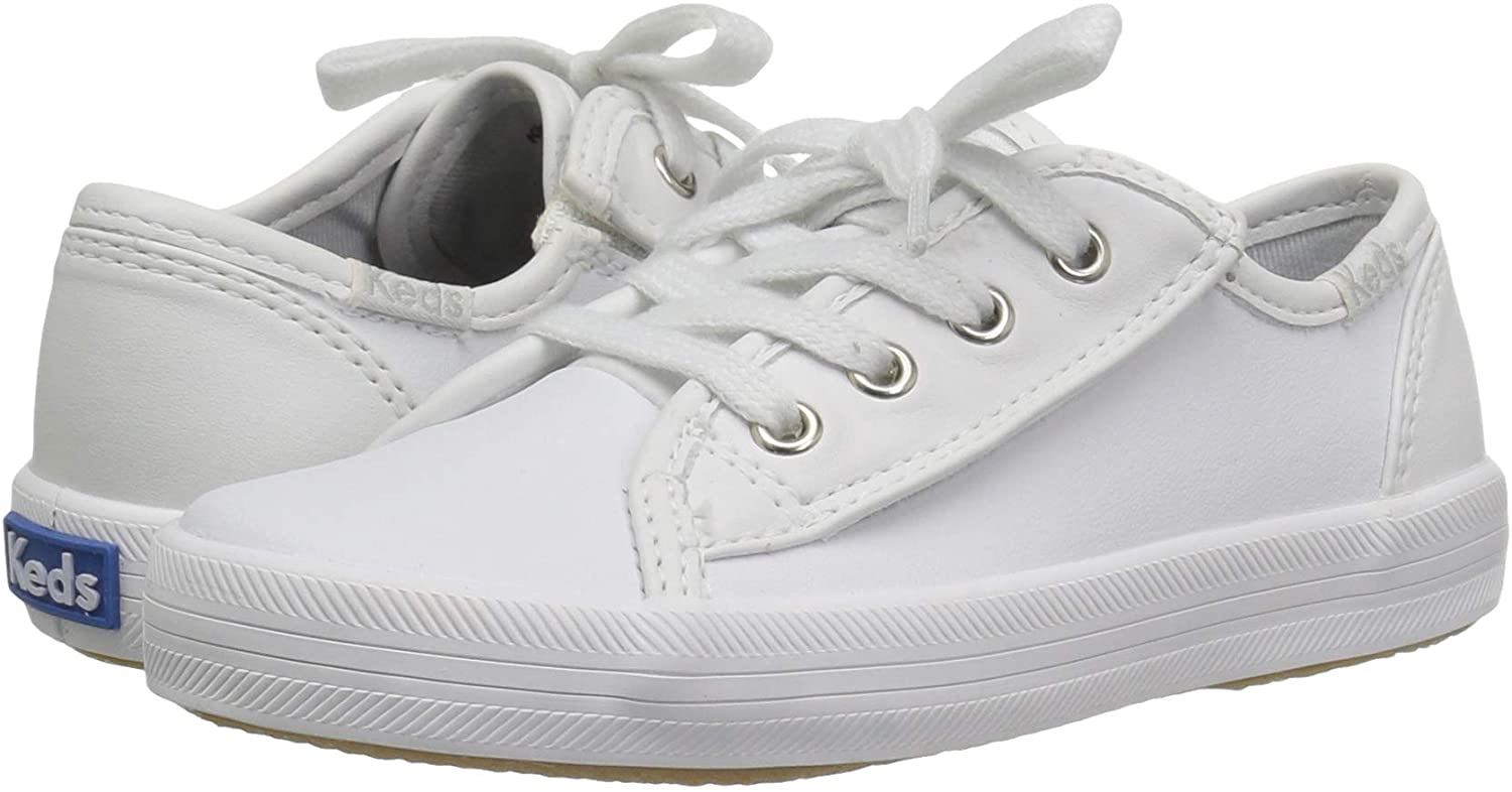 Keds Kids' Kickstart Core Jr. Sneaker, White Leather, Size Toddler 10.0 ...