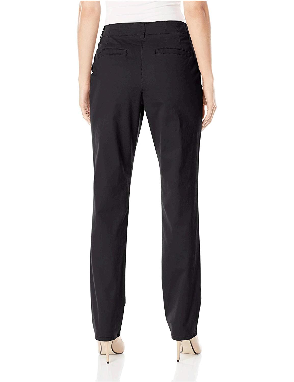 Lee Women's Midrise Fit Essential Chino Pant, Black, 4, Black, Size 4.0 ...