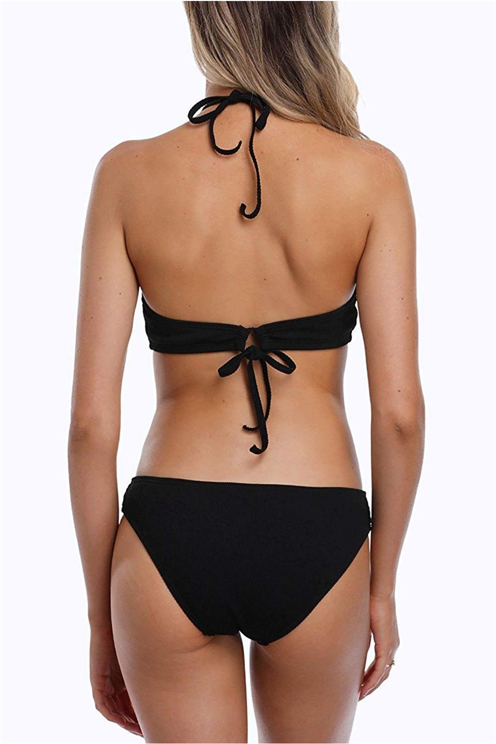 Piece Solid Halter Bikini In Bikini Swimwear Swimwear Bikini Hot Sex