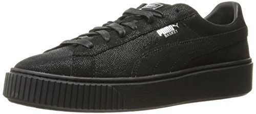 PUMA Women's Basket Platform Reset Fashion Sneaker Black Size 6.0 PUMA Women's Basket Platform Reset Fashion Sneaker Black Size 6.0