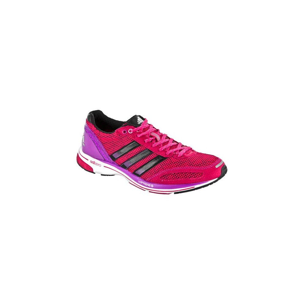 adidas Womens Adizero Adios Fabric Low Top Lace up Pink/purple/black Size 11.0 for sale online 