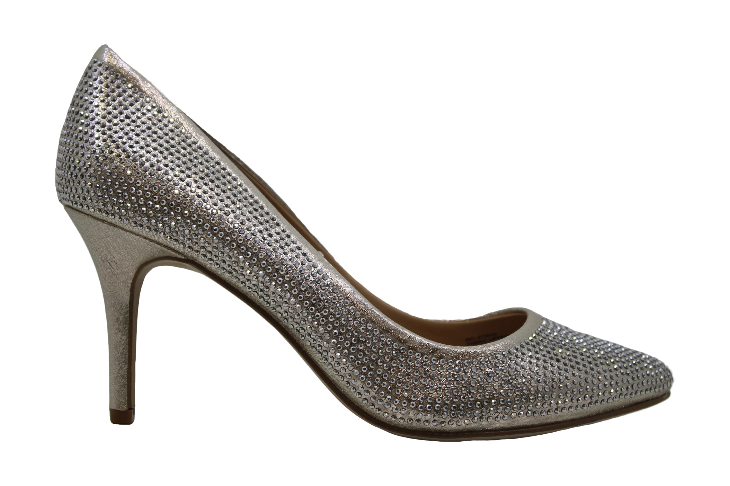 rhinestone pointed toe pumps