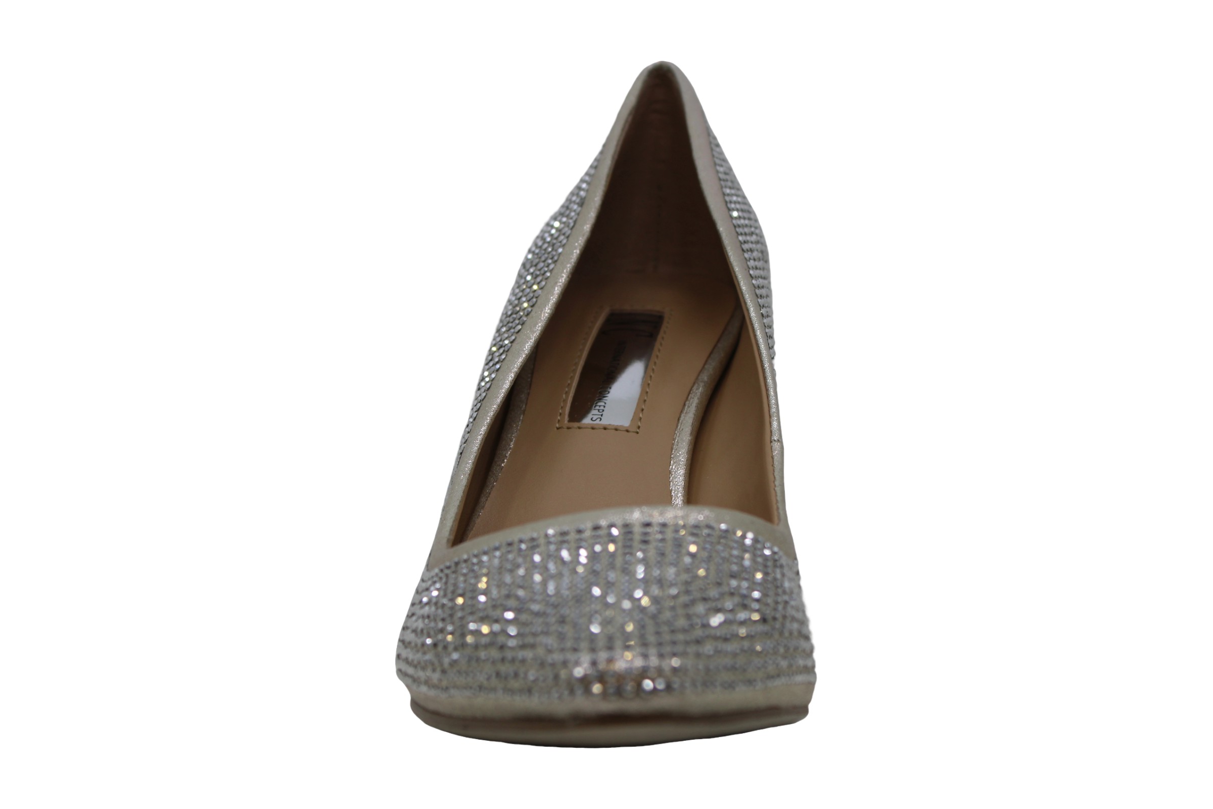 rhinestone pointed toe pumps