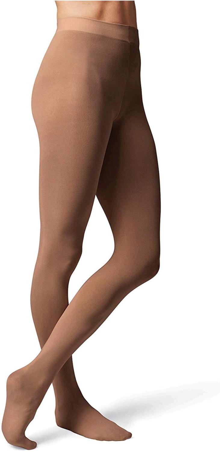 Bloch Women's Ladies contoursoft Footed Tights, White,, White, Size