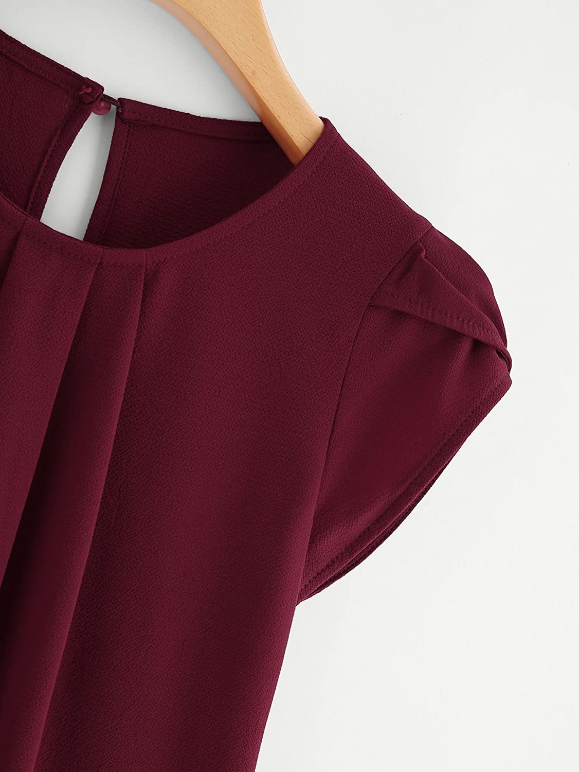 pleated cap sleeve