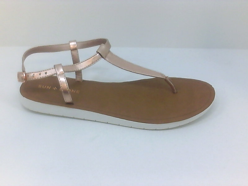 Sun Stone Women's Shoes Flat Sandals, Gold, Size 9.5 eBay