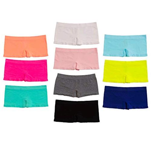 Alyce Ives Intimates Seamless No Show Womens Boyshort Pack of 6 Women  Clothing